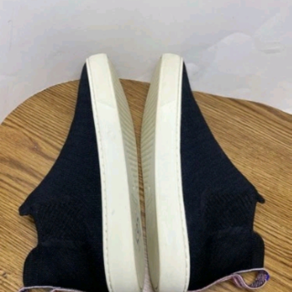 Rothy’s The Chelsea Ankle High Sneakers Slip On Shoes Black Women’s Size 10.5 - Picture 8 of 11